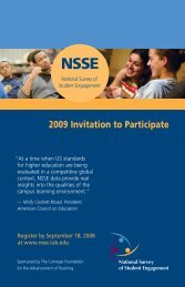 2009 NSSE invite.indd - NSSE - Indiana University Bloomington