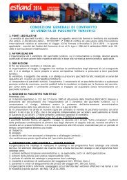 condizioni generali di contratto di vendita di pacchetti ... - Estland.it