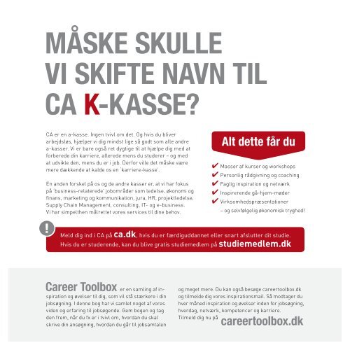 Jobbet er dit! - CA a-kasse