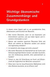 Wichtige ökonomische Zusammenhänge und Grundgedanken