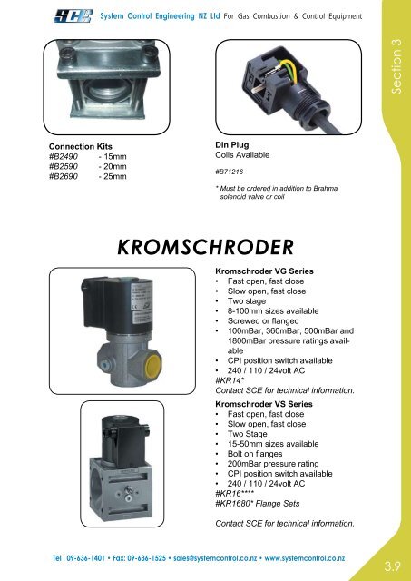 GAS COnTROL VALVES - System Control Engineering, Penrose