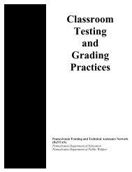 Classroom Testing and Grading Practices - Western Wayne School ...