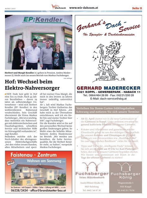 aktuelle Zeitung - Wirtschaftsregion Fuschlsee