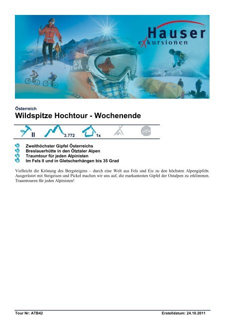 Wildspitze Hochtour - Wochenende - Hauser exkursionen