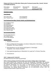 Protokoll der Sitzung des Bauausschusses am 13.04.2011 - Ortsamt ...