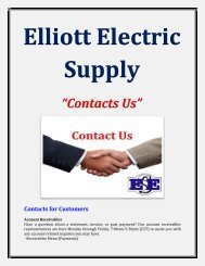 Elliott Electric Supply: Contacts Us