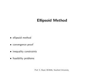 Ellipsoid Method - Stanford University