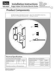 FOLGER ADAM 310-3-1 Install Instructions - Hes