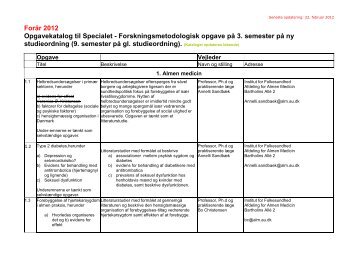 ForÃ¥r, 2002 - Institutleder til klinisk medicin - Aarhus Universitet