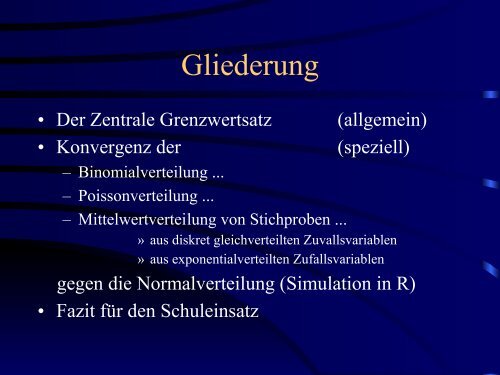 GrenzwertsÃ¤tze und Simulation