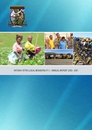 annual report 2010 - 2011 - Intsika Yethu Municipality