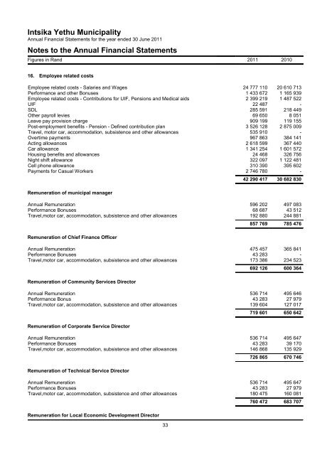 annual report 2010 - 2011 - Intsika Yethu Municipality