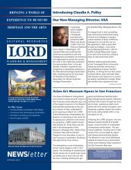 Primavera 2003 (PDF) - Lord Cultural Resources