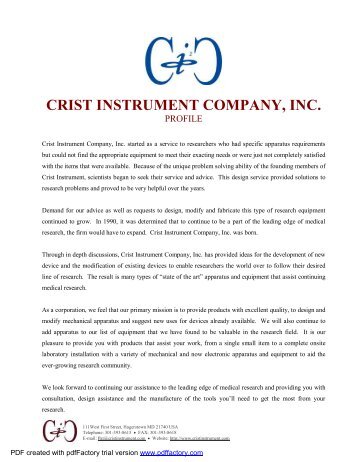 Crist Instrument Co