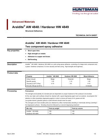 Araldite AW 4848 / Hardener HW 4849 - DanLube