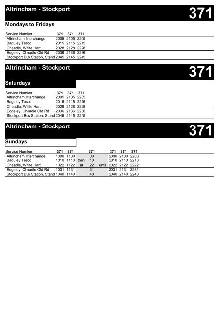 Stockport Altrincham - Stockport - Arriva