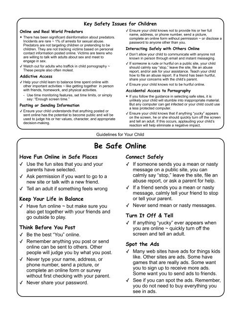 Cyber Savvy Kids - a guide for parents - Trinity Valley School