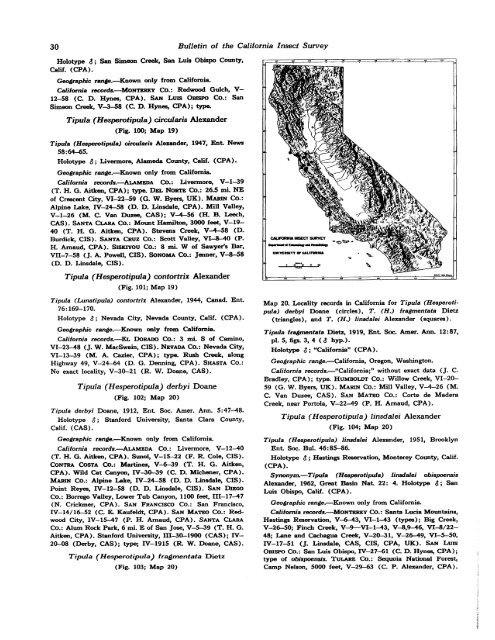 The Crane Flies of California - Essig Museum of Entomology ...