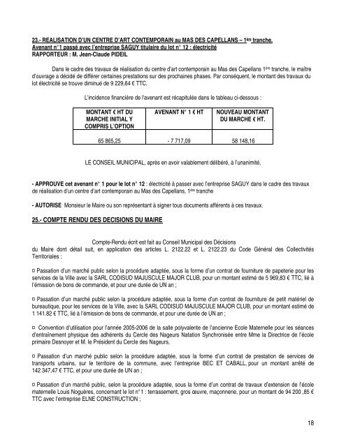 COMPTE-RENDU de la Sance du CONSEIL - Ville de Saint Cyprien