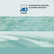 AbecednÃ½ zoznam povolenÃ½ch liekov 2013 (pdf) - Antidoping