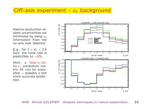 New analysis techniques to reduce systematics due ... - CNGS - CERN