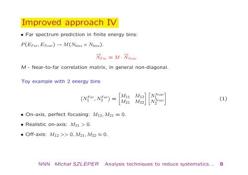 New analysis techniques to reduce systematics due ... - CNGS - CERN