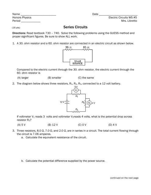 Ws 5 Series Circuits