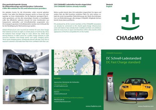 DC Schnell-Ladestandard DC Fast Charge standard - CHAdeMO