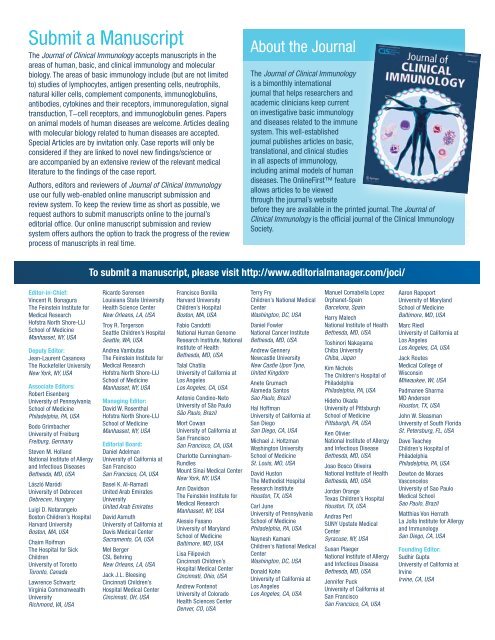 April 25 - Clinical Immunology Society