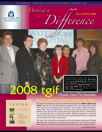 2008 tgif(Thank God I'm Female) - Waterbury Hospital