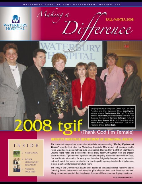 2008 tgif(Thank God I'm Female) - Waterbury Hospital