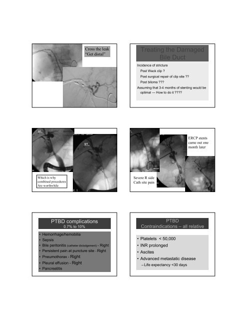 PERCUTANEOUS MANIPULATIONS OF THE BILIARY TRACT