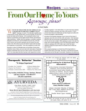 From Our H me To Yours - Yoga Living Magazine