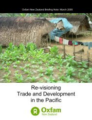 Re-visioning trade and development in - Oxfam New Zealand