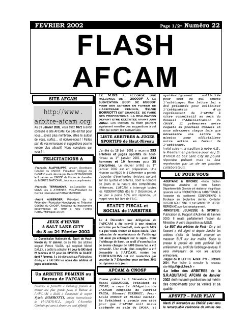 Flash 22 - AFCAM