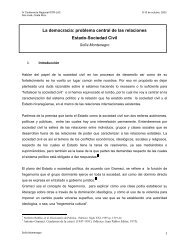 problema central de las relaciones Estado-Sociedad Civil