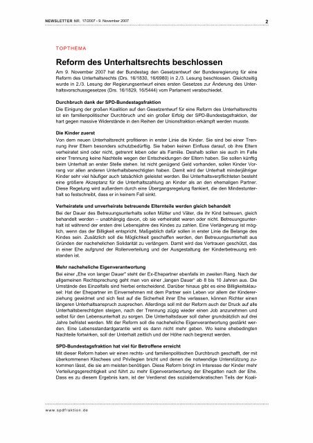 Newsletter der SPD-Bundestagsfraktion - Dr. Matthias Miersch