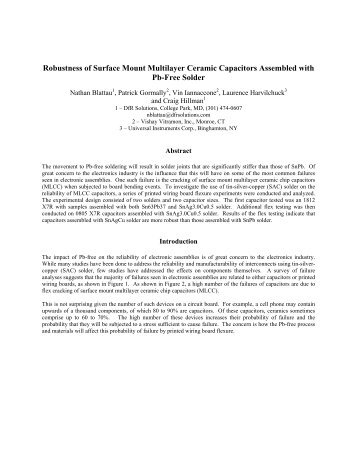 Robustness of Surface Mount Multilayer Ceramic ... - DfR Solutions