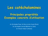 Les catÃ©cholamines Christophe FAISY (Paris) - SRLF