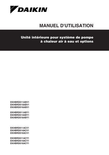 Manuel d'Installation - Daikin