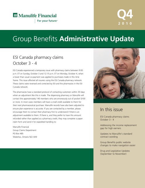 Group Benefits Administrative Update