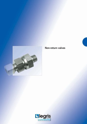 Non-return valves to ISO 8434-1/DIN 2353 - OPERATOR SERV