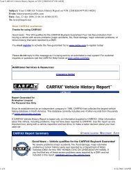 Your CARFAX Vehicle History Report on VIN ... - Linquist.net