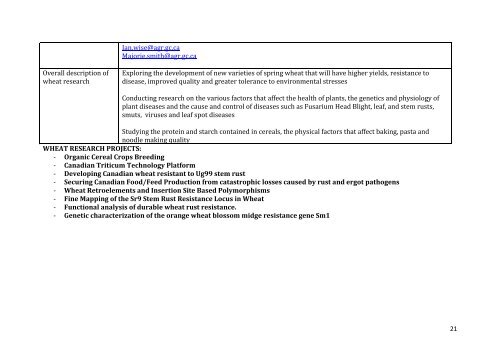 Canadian Research Institutes and Units (PDF ... - Wheat Initiative