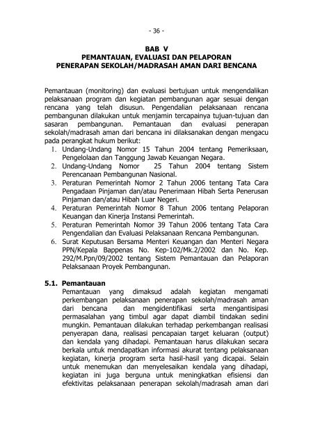 Peraturan Kepala BNPB No. 04 Tahun 2012