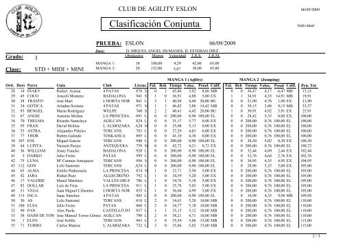 Grado 3 - Club de Agility Eslon