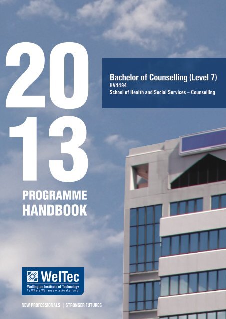 1 programme handbook - Wellington Institute of Technology