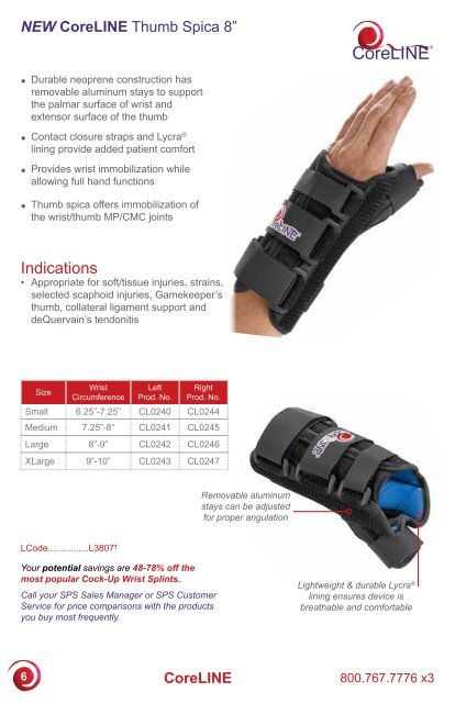 New Universal Wrist Splint - SPS