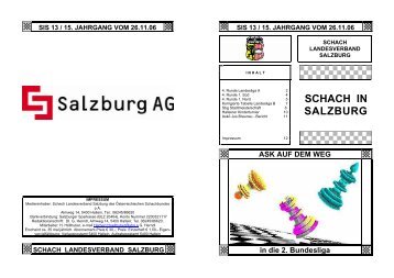 15. Jahrgang - Heft 13 - Schach-Landesverband Salzburg
