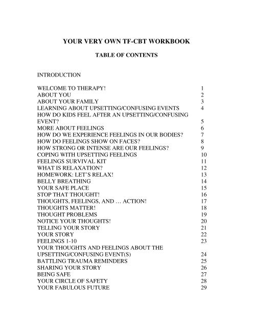 YOUR VERY OWN TF-CBT WORKBOOK